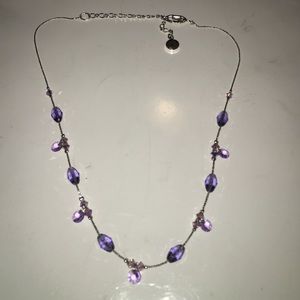 Givenchy purple Swarovski detail necklace.