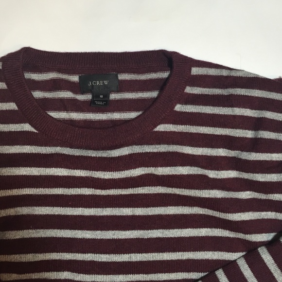J. Crew Striped Cotton cashmere Sweater - Picture 2 of 3