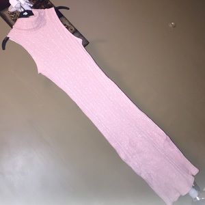 Turtle neck sweater dress in pale pink size small
