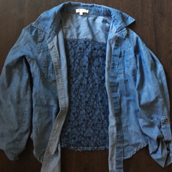 Denim Button Top