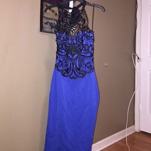 New with tags blue and black lace dress