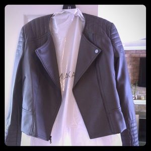 BCBG MAX AZRIA BROCK CROP JACKET MISTY MORNING