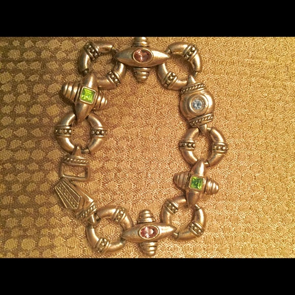 Multi Stone Silver Bracelet