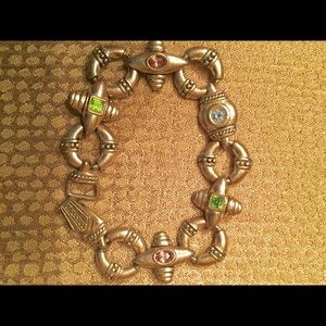 Multi Stone Silver Bracelet