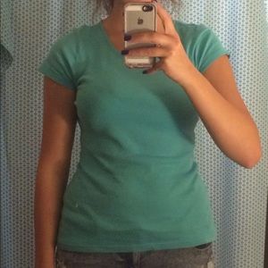 Plain blue T