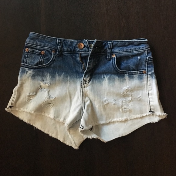 Denim Bleached Shorts