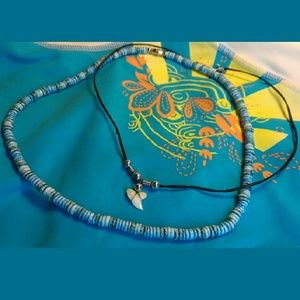 Puka Shell Necklace & Shark Tooth Necklace
