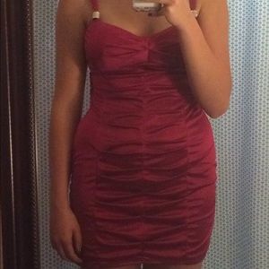 A tight Pink dress