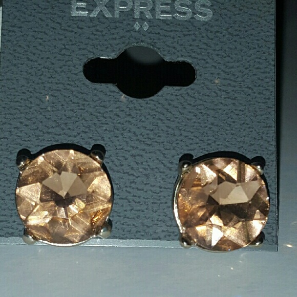 Express pink rhinestone earrings