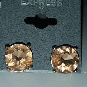 Express pink rhinestone earrings