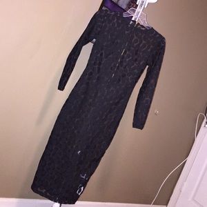 Black dot dress sheer size small