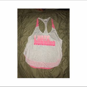 VS Pink razor back tank