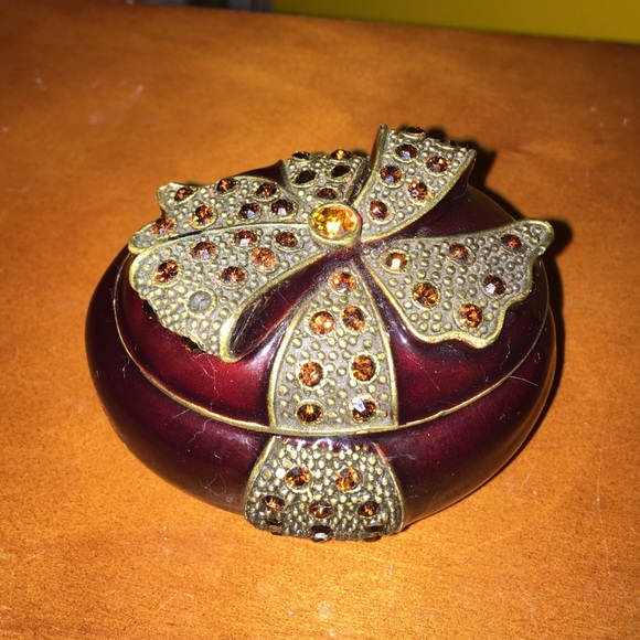Small metal trinket box.