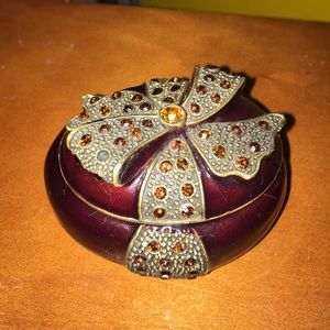 Small metal trinket box.