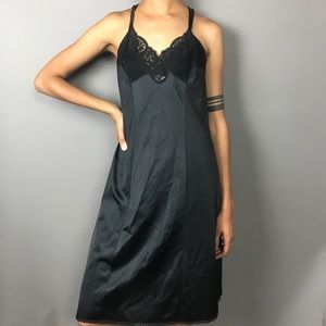 Vintage Black Slip Dress