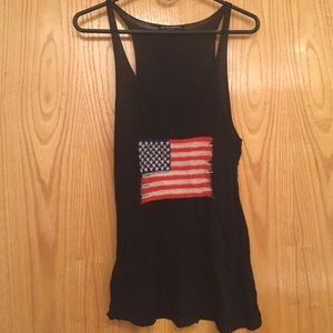 Brandy Melville Flag Embroidered Tank