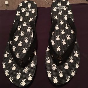 Authentic coach sandals.