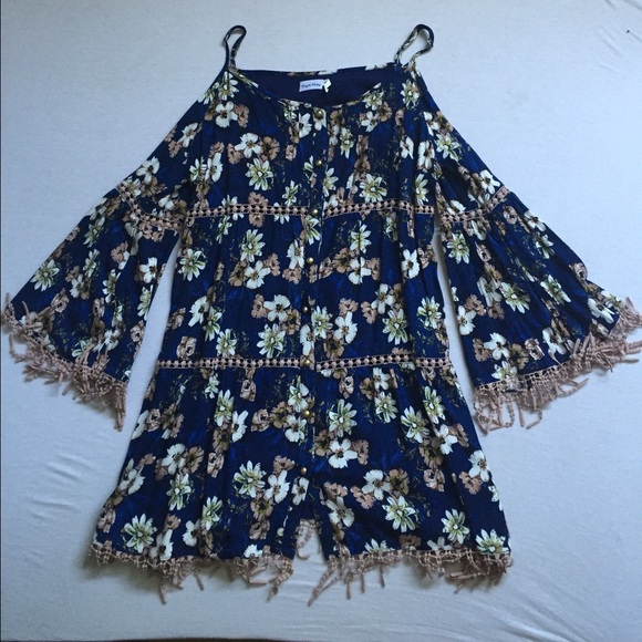 Floral Fringe Dress