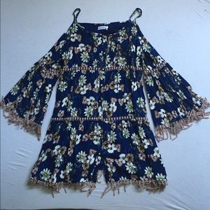 Floral Fringe Dress