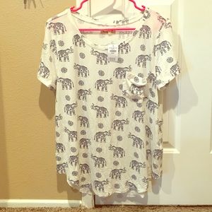 Hollister Elephant Patterned Tee