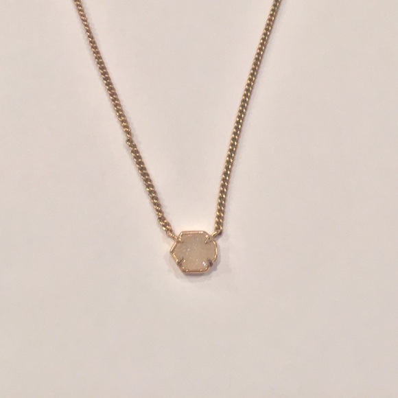 Kendra Scott Iridescent Drusy Necklace *Rose Gold