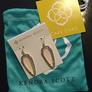 Clear iridescent sky earrings