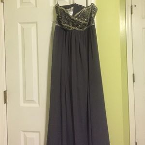 Charcoal colored prom dress