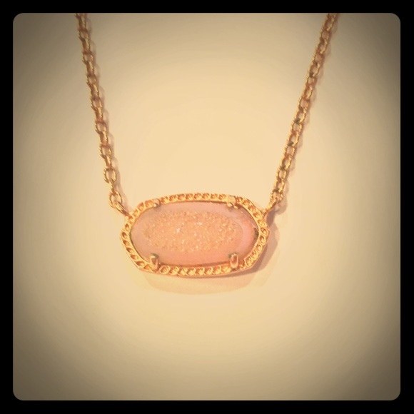 Kendra Scott Drusy Necklace *Rose Gold