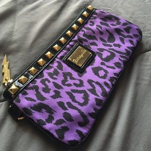 Betseyville Purple Leopard Wristlet