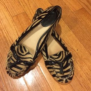 Kate Spade Calf Hair & Patent Leather Flats