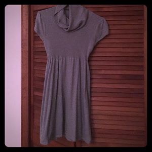 Grey sweater dress.