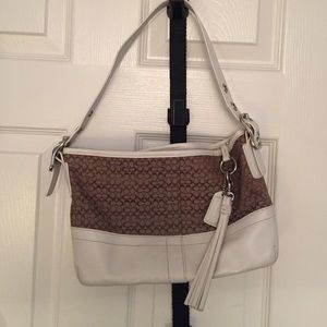 Signature Coach Print Shoulder Bag