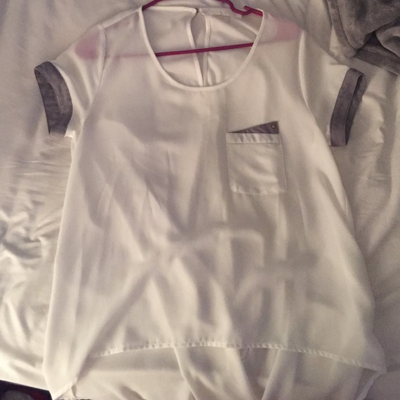 White sheer shirt