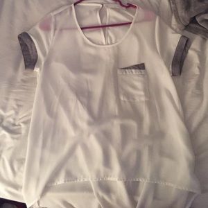 White sheer shirt