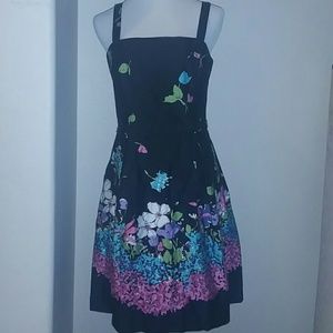 K studio black Flowery Strappy Dress size 12