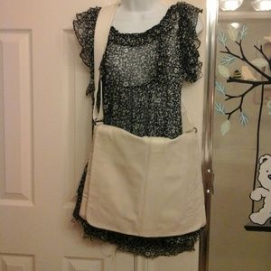 Large Bally leather messenger handbag