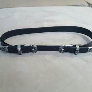 Southwestern double buckle belt
