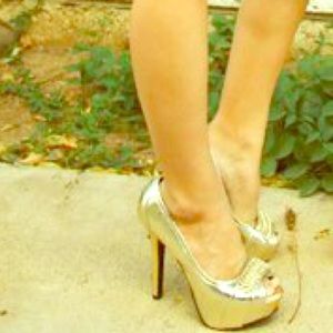 Gold heels
