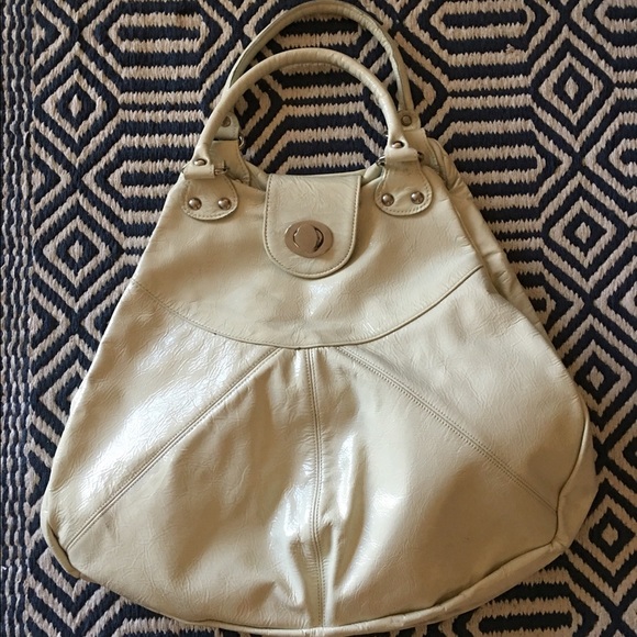 Cream patent leather Foley + Corinna