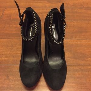 INC Black Suede Heels