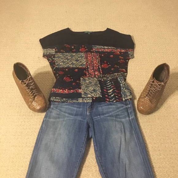 NWOT Ralph Lauren Petite short sleeve blouse - Picture 5 of 5