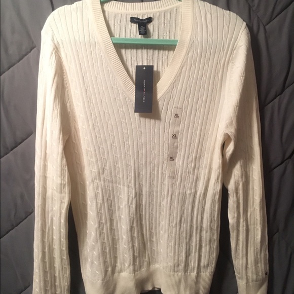Cream Tommy Hilfiger sweater