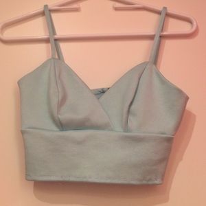 Blue Topshop crop top
