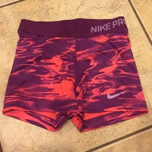 Multi Color Nike Pro Shorts