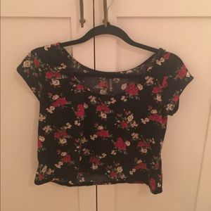 Cap sleeve rose shirt