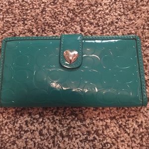 Teal Coach wallet