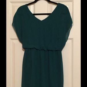 Emerald shirt dress