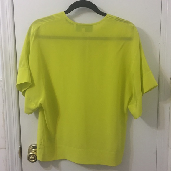 Silk Lime Green Blouse - Picture 4 of 4