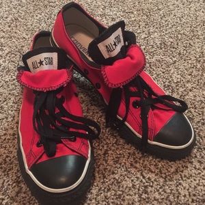 Red and Black Converse