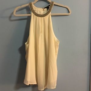 Ivory bejeweled top